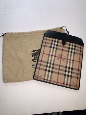 Burberry Haymarket Check Coated Logo Canvas iPad Sleeve Cover