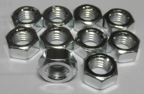Qty. 10 M10 Nut 10mm-1.5 Grade 8.8 Zinc Plated Hex Nut 16mm