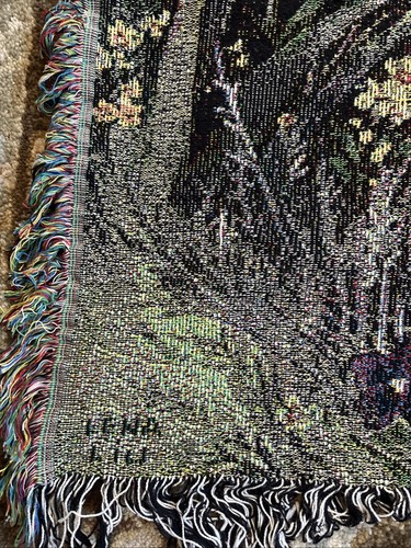 Purple Flowers I Said a Prayer For You Today Lena Liu Garden 50” X 60” Tapestry - Picture 2 of 6