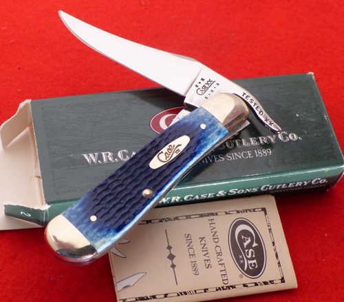 Case XX USA 61953L SS Russlock Blue Bone 4-1/8" geschlossen 2002 Linerlock Messer