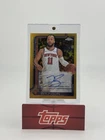 2025-26 Topps Chrome Jalen Brunson Gold Auto /50 #TCA-JB On Card NY Knicks