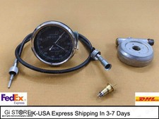 SMITHS REPLICA 80 MPH SPEEDO BLACK+DRIVE & 35" INCH CABLE FOR CLASSIC BIKES