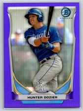 2014 Bowman #BCP51 Hunter Dozier Chrome Prospects Purple Refractors #/199