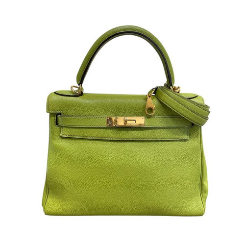 HERMES Kelly 28 Handbag F Stamp #OKB586