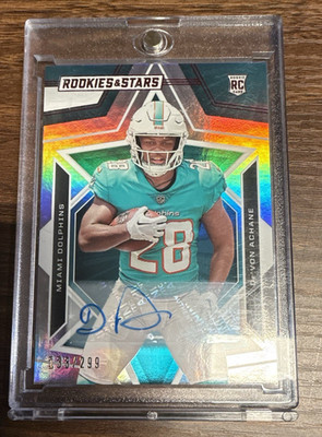 Panini 2023 Rookies & Stars De'Von Achane RC Auto #132 Longevity /299 Dolphins