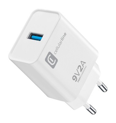 CellularLine USB Typ-A Travel Charger 18W White (60455) #26799835