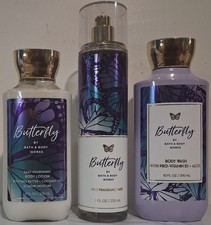 Bath  Body Works Butterfly Body Lotion, Body Mist  Body Wash 3pc Gift Set
