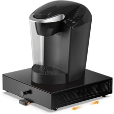 Sliding Drawer Organizer for K Cup Pods Rolling Stand Countertop Storage Rack