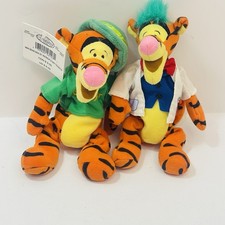 DISNEY Store TIGGER Mini Bean Bag 9 in Plush St Patrick's Day Mad Scientist Lot