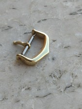 CARTIER VINTAGE GOLD PLATED WATCH STRAP BUCKLE FIBBIA OROLOGIO UHREN 16mm 