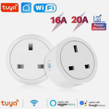 20A UK Smart Socket Tuya WiFi Plug | Energy Usage Monitor | Alexa/Google