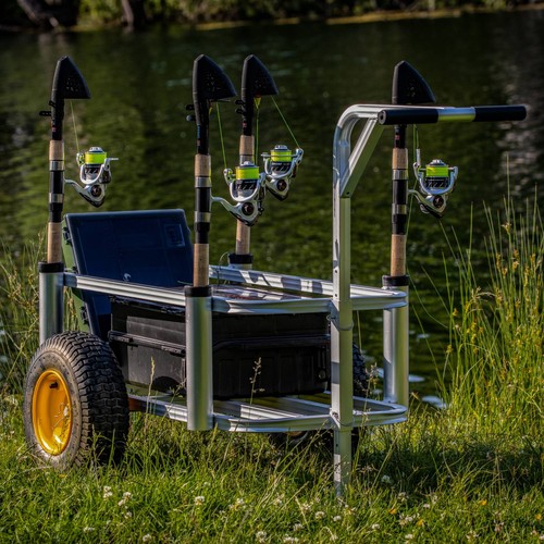 Pro Tackle Trolley Angel Transportwagen Strand Handwagen Karre Angler Rutenhalte - Bild 8 von 8
