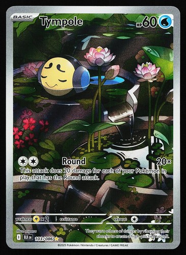 Pokemon Tympole Illustration Rare 103/086 Black Bolt Holo 2025 NM