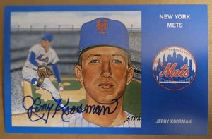 Jerry Koosman Signed Autograph 1969 New York Mets Susan Rini Postcard