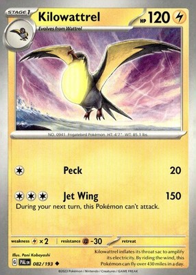 SV02: Paldea Evolved #082/193 Kilowattrel