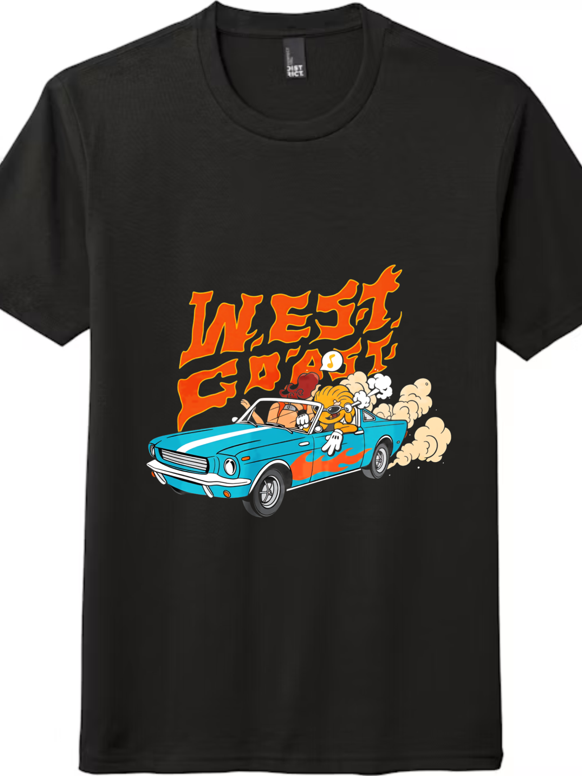 West Coast Cartoon Muscle Car T - Shirt - Retro Automotive Unisex Tee