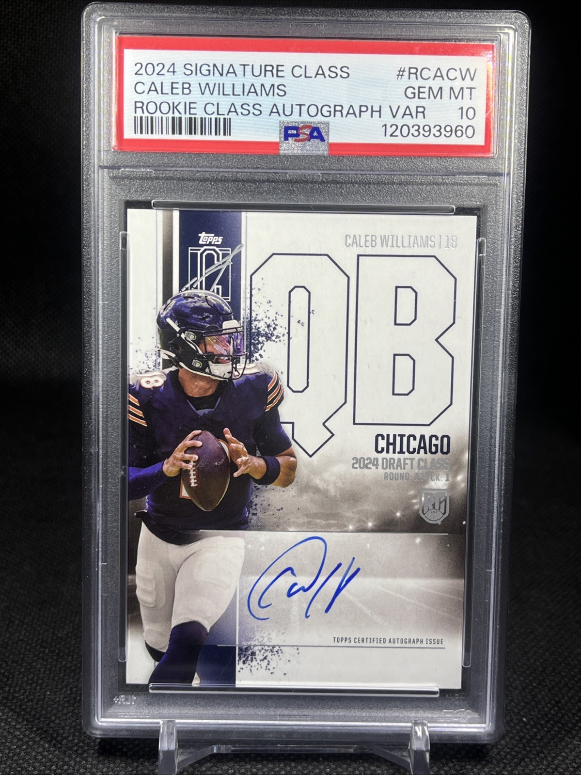 Caleb Williams Topps Signature Class Rookie Class Autograph Variation #RCACW Base