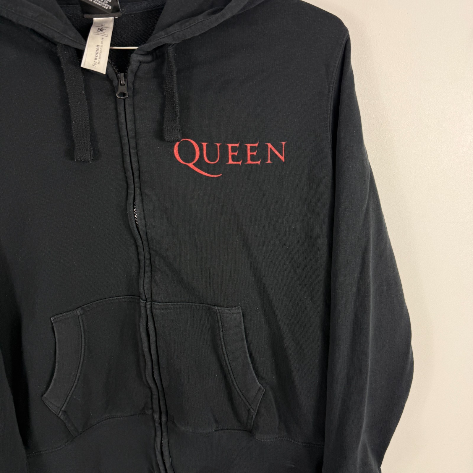Women's Queen Official Merchandise Black Crest Graphic Size XL Full Zip Hoodie image 10