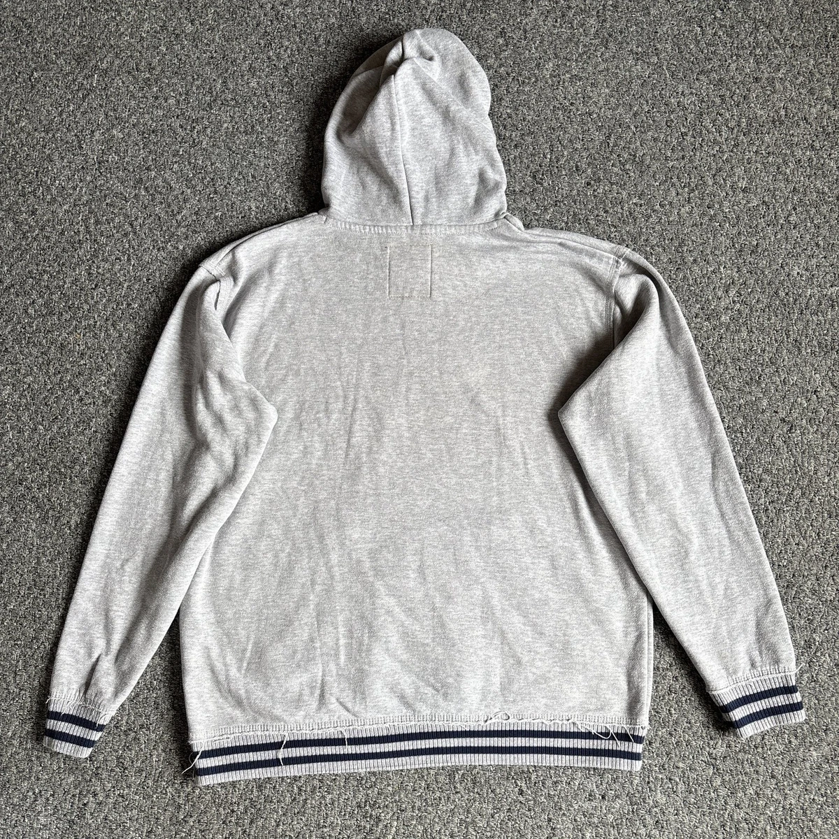Sudadera con Capucha Lee Cooper Jersey Para Hombre Grande Gris Rojo Algodón Londres Logo Británico