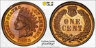 1883 PCGS PR64RB Indian Head Cent (Gorgeous Fiery Color!), Toned Proof Coin PF