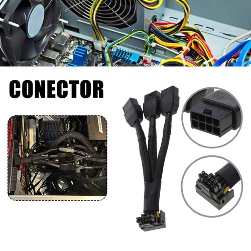 Graphics Card 3x8pin to 16Pin Video Card Power Cord Wire 12VHPWR GPU Cable 15cm - Afbeelding 2 van 7