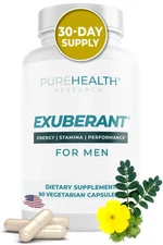 Exuberant Supplement for Men , Testosterone Booster by PureHealth Research