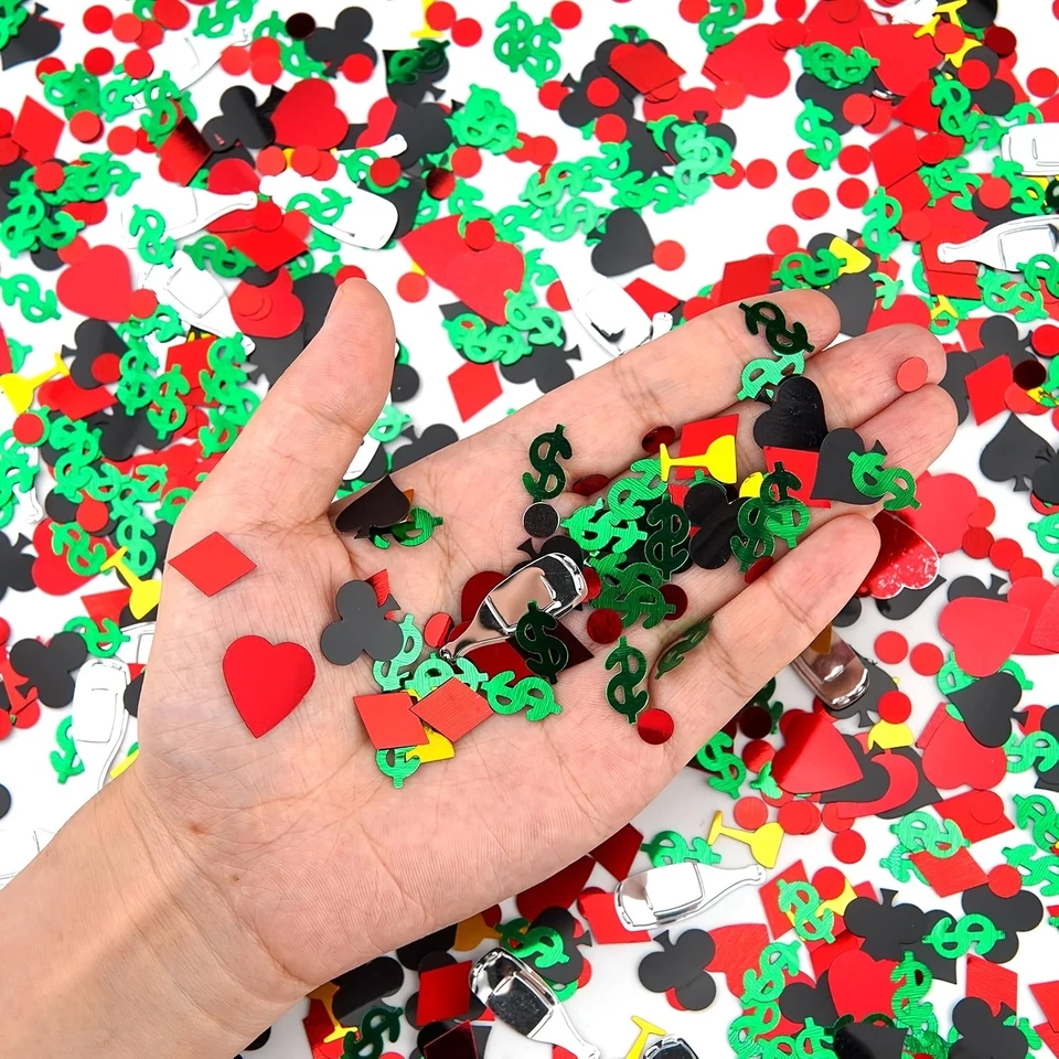 Party Confetti Metallic Heart Confetti - Scattered Confetti Birthday Decoration - Image 4 of 4