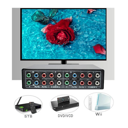 RGB Component Selektor 5 3-Wege YPBPR Kabel Komponente AV Switcher für P6923 - Bild 3 von 6