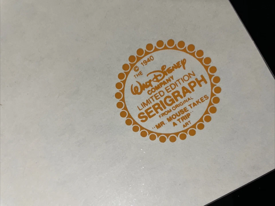Mickey Mouse Animación Celular Walt Disney Edición Limitada Litografía Arte PLUTO De Colección I22 Foto 2 de 3