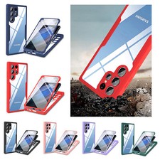 For Samsung S23 S22 S25 S26 Ultra Shockproof Hybrid Screen Protector Slim Cover