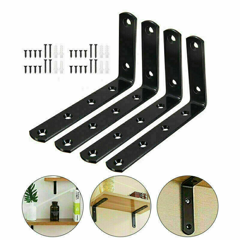 8 Pack Metal Shelf Brackets Heavy Duty Shelf Brackets Metal Wall Mount L Shaped