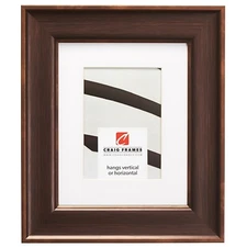 Craig Frames Resilience, 2" Wide Distressed Bronze Picture Frame With a Mat