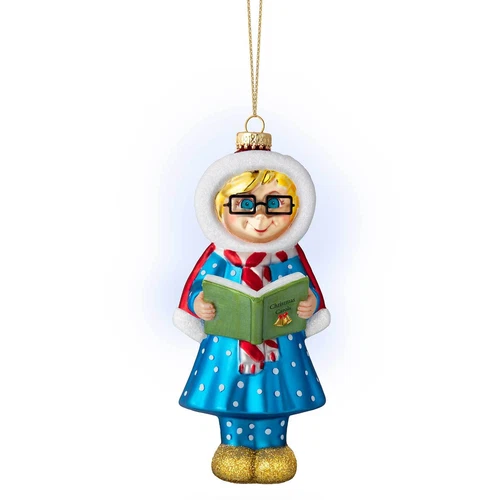 Ashton Drake Mrs. Beasley Glass Ornament Collection "Cozy Caroler" Christmas