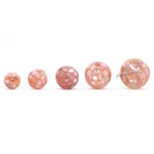 8-16mm Handmade Mother Of Pearl MOP Pink shell mosaic ball round loose beads