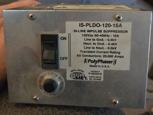 PolyPhaser IS-PLDO-120-15A US Plug - Preowned - Excellent Condition - Zdjęcie 2 z 5