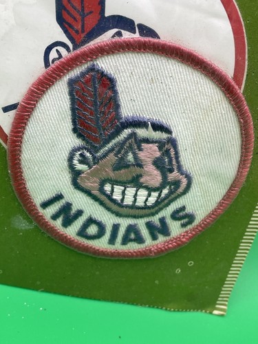 VTG Twinsignias Indians Baseball Patch & Decal Original Packaging Read - Picture 3 of 3