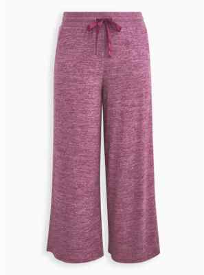 Torrid Wide Leg Sleep Pants Super Soft Plush Burgundy L 12