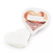 Heart & Home Soy Blend HEART Wax Tart Melt 1 x 26g LOVE STORY gardenia, vanilla