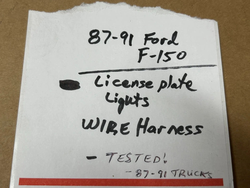 87-91 Ford F-150 - Luces de matrícula ARNÉS DE CABLEADO - probado OEM F-250 F-350 Foto 2 de 4