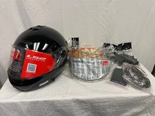 LS2 Strobe Flip-Up Modular Helmet w/ Electric Shield Kit Gloss Black XLarge