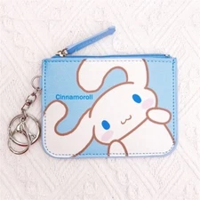 Sanrio Character Cinnamoroll Coin Purse Card Holder Key Chain Backpack ID Tag US
