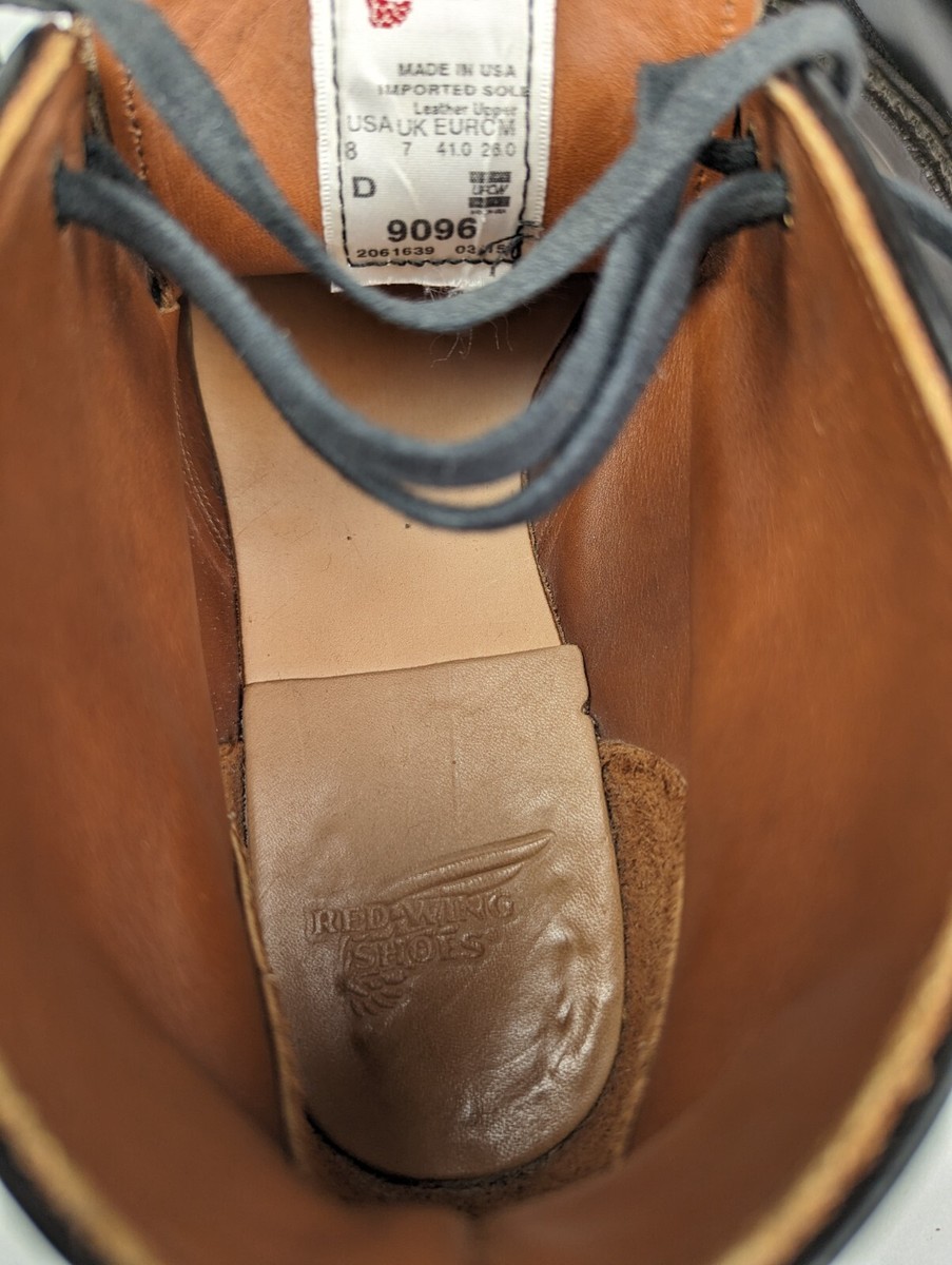 RED WING HERITAGE Men's Sz US 8 Caverly Black Leather Chukka RED WING HERITAGE Men's Sz US 8 Caverly Black Leather Chukka