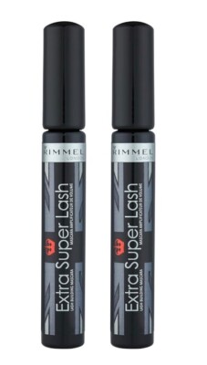 Rimmel Extra Super Lash Mascara, #101 Black, Pack of 2, Body Building & Volume