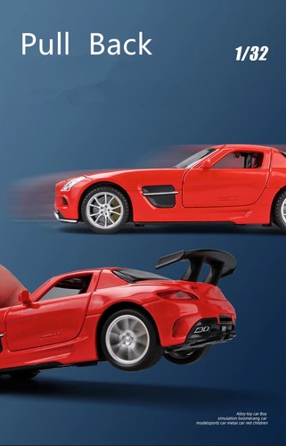 NEW 1:32 Mercedes Benz SLS Diecast Car Model Simulation Sound & Light Kids Gift - Picture 10 of 16