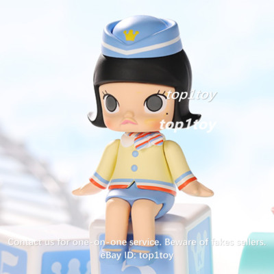 POP MART x MOLLY Happy Train Party Stewardess Molly Blue Mini