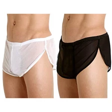 Men's Sexy Split Side Boxer Briefs Underwear Shorts Bikini Bottom Panties