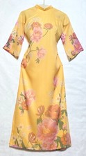Ao Dai CT-018 Voan To 4 ta Thuong Hang S Ao Hoa Cách Tan Co 2cm Tay Lung Dai 120