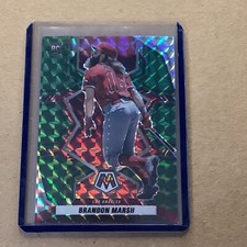 2022 Mosaic Base Green Prizm #226 Brandon Marsh RC - Los Angeles Angels B-5