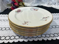 7 Rosanna Italy "Sleigh Reindeer" Christmas Charger / Large Dinner Plates 11.5"