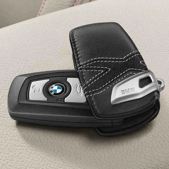 BMW Genuine X Line Key Case in Black with BMW Lettering 
